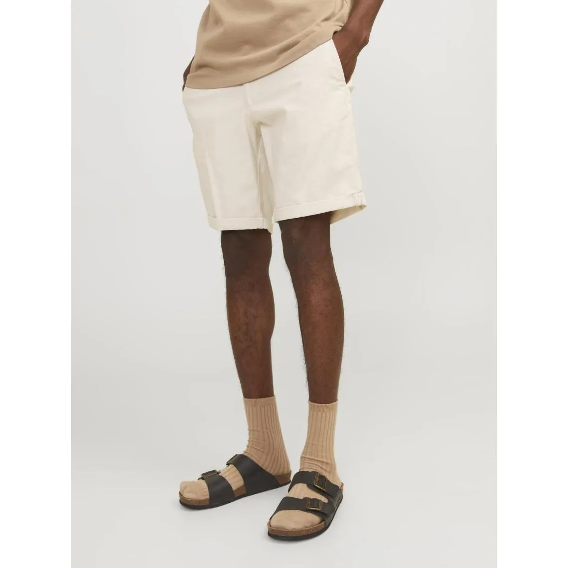 Short chino homme blanc en coton | 3 Suisses