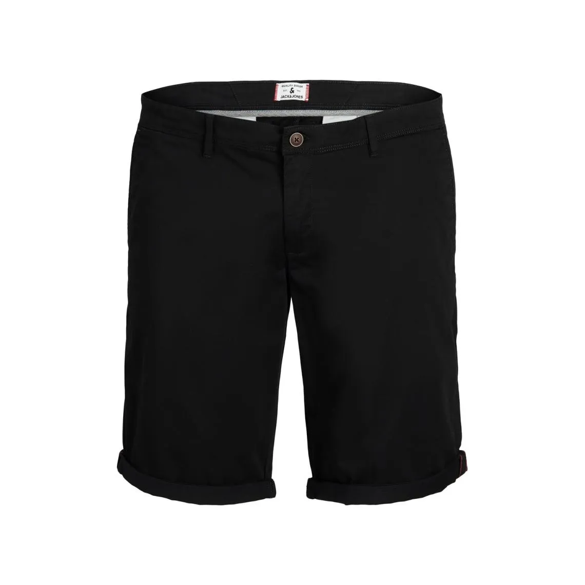 Short chino homme noir en coton | 3 Suisses