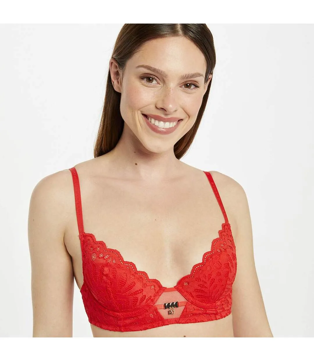 Soutien-gorge ampliforme coque moulée rouge Amélie