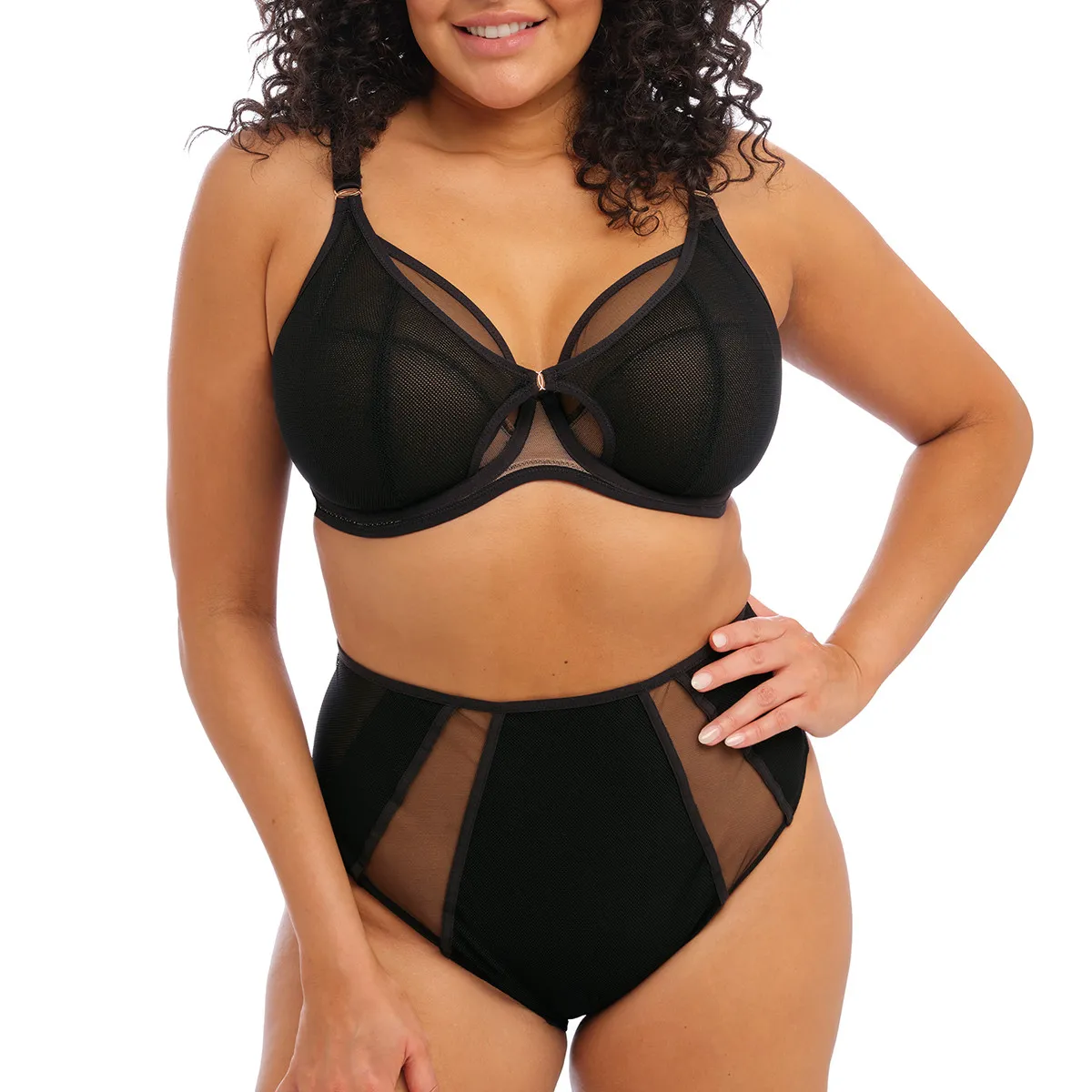 Soutien-gorge original et sexy grande taille Kintai noir Elomi