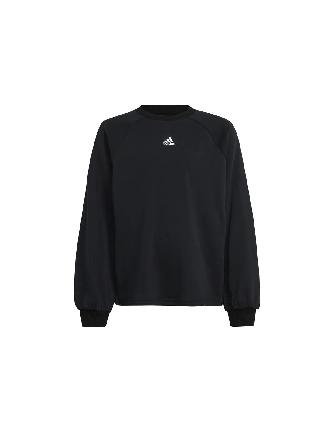 Sweat adidas Fille Street Jam Crew Noir/Blanc