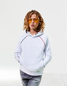 Sweat blanc optique esprit colorblock garçon