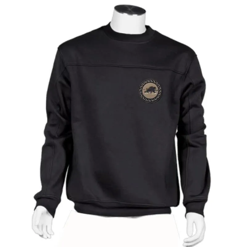 SWEAT HOMME BARTAVEL NATURE SOLITAIRE COL ROND - NOIR