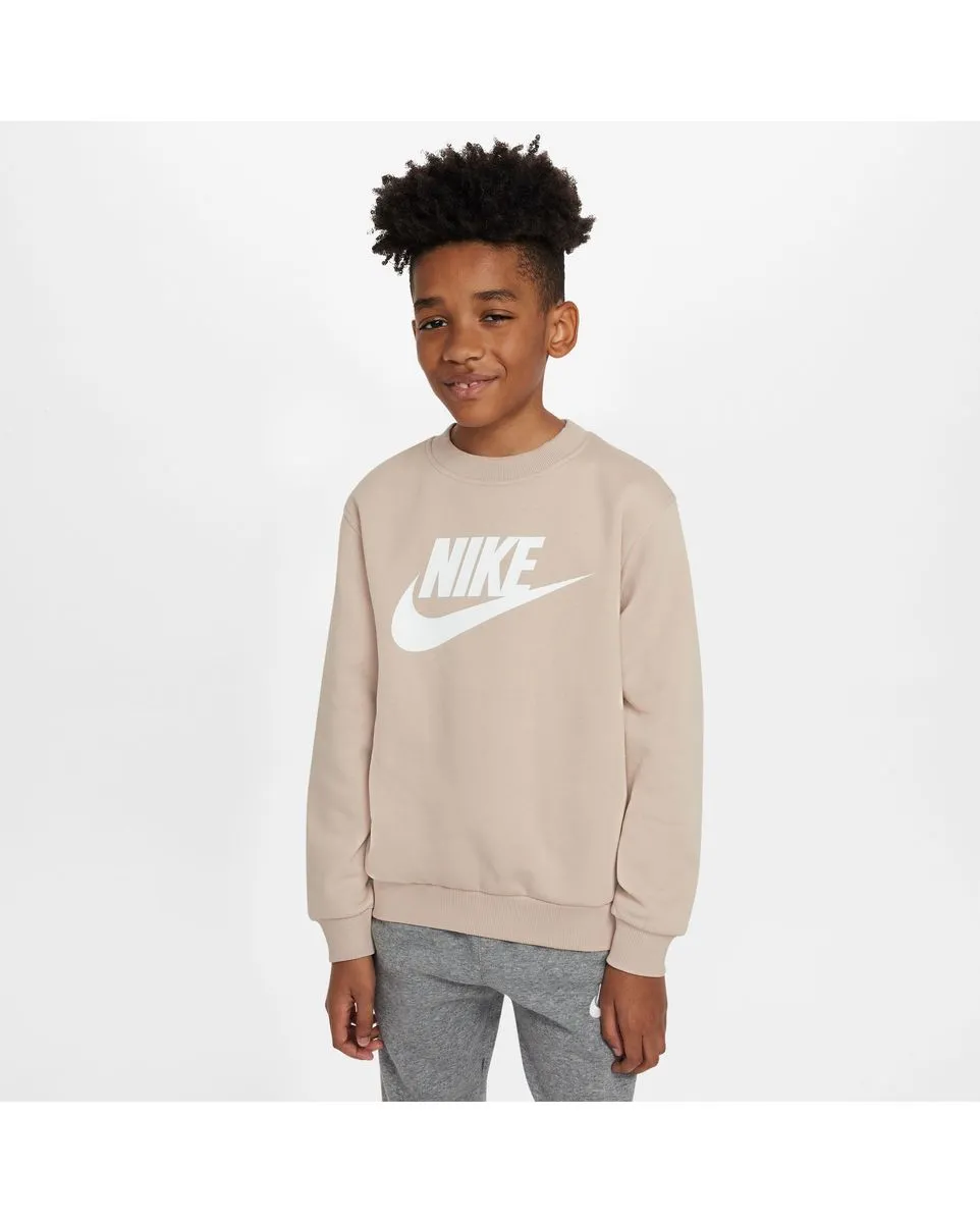 Sweat manches longues Enfant K NSW CLUB FLC CREW LS HBR Beige