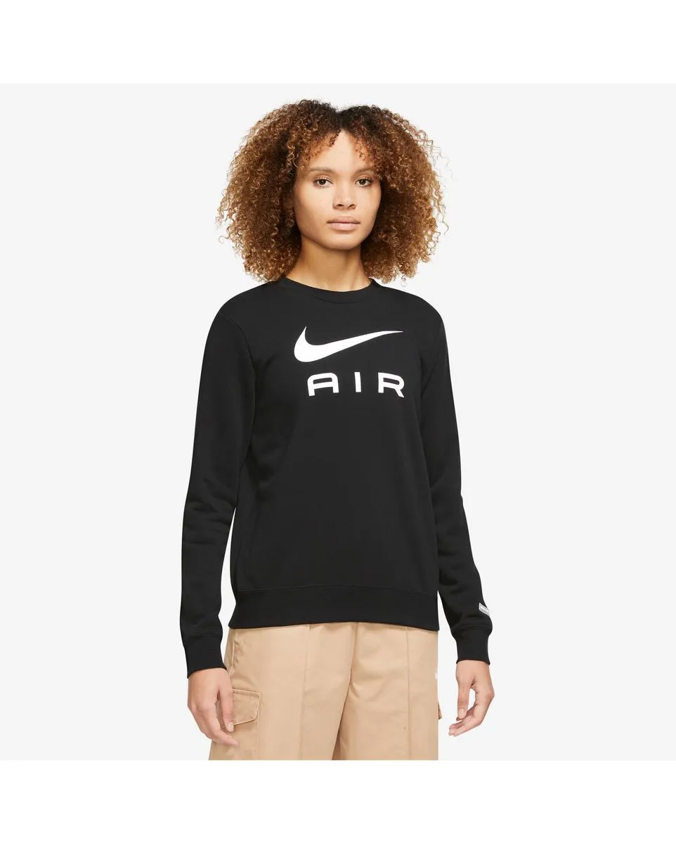 Sweat manches longues Femme W NSW AIR FLC CREW Noir