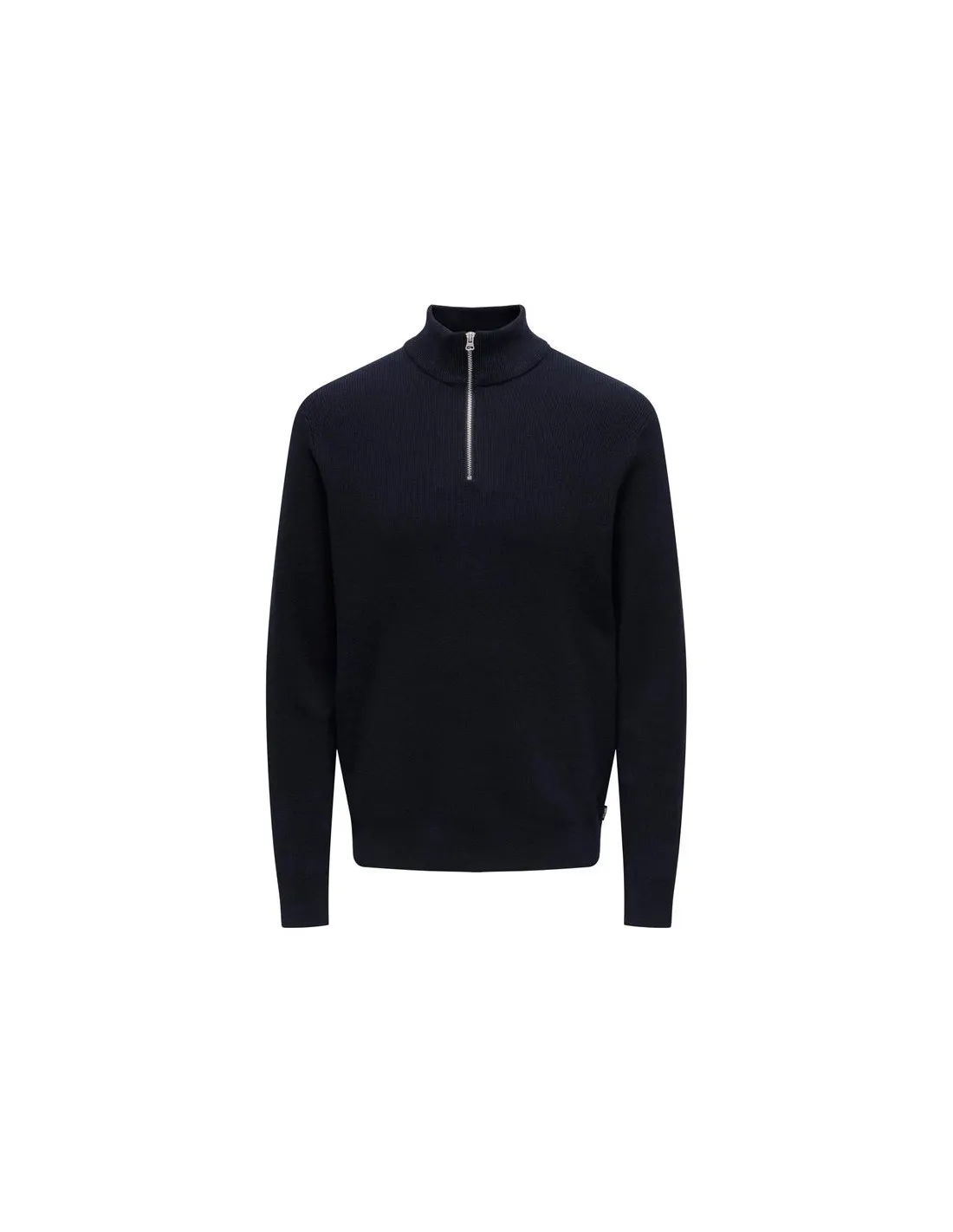 Sweat Only & Sons phil Reg 12 Struc Half Zip Dark Navy Homme