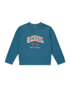 Sweat - School bleu en 100% coton