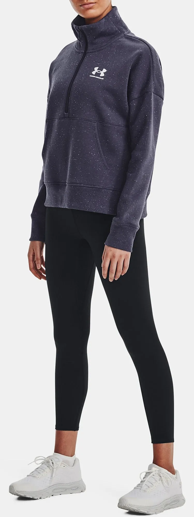 sweat-shirt Under Armour Rival Fleece - 558/Tempered Steel/White - women´s