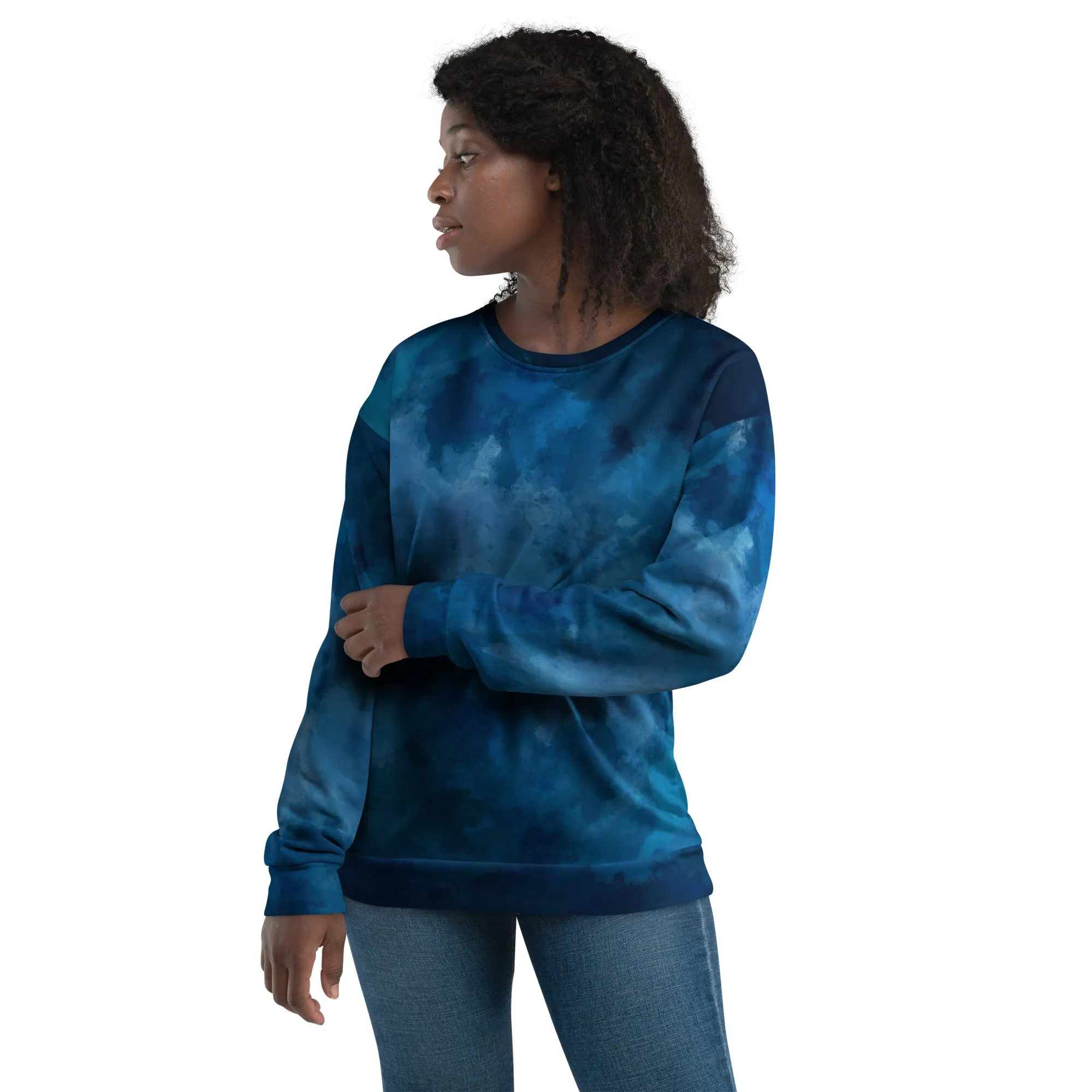 Sweat-Shirt Unisexe Bleu Délavé