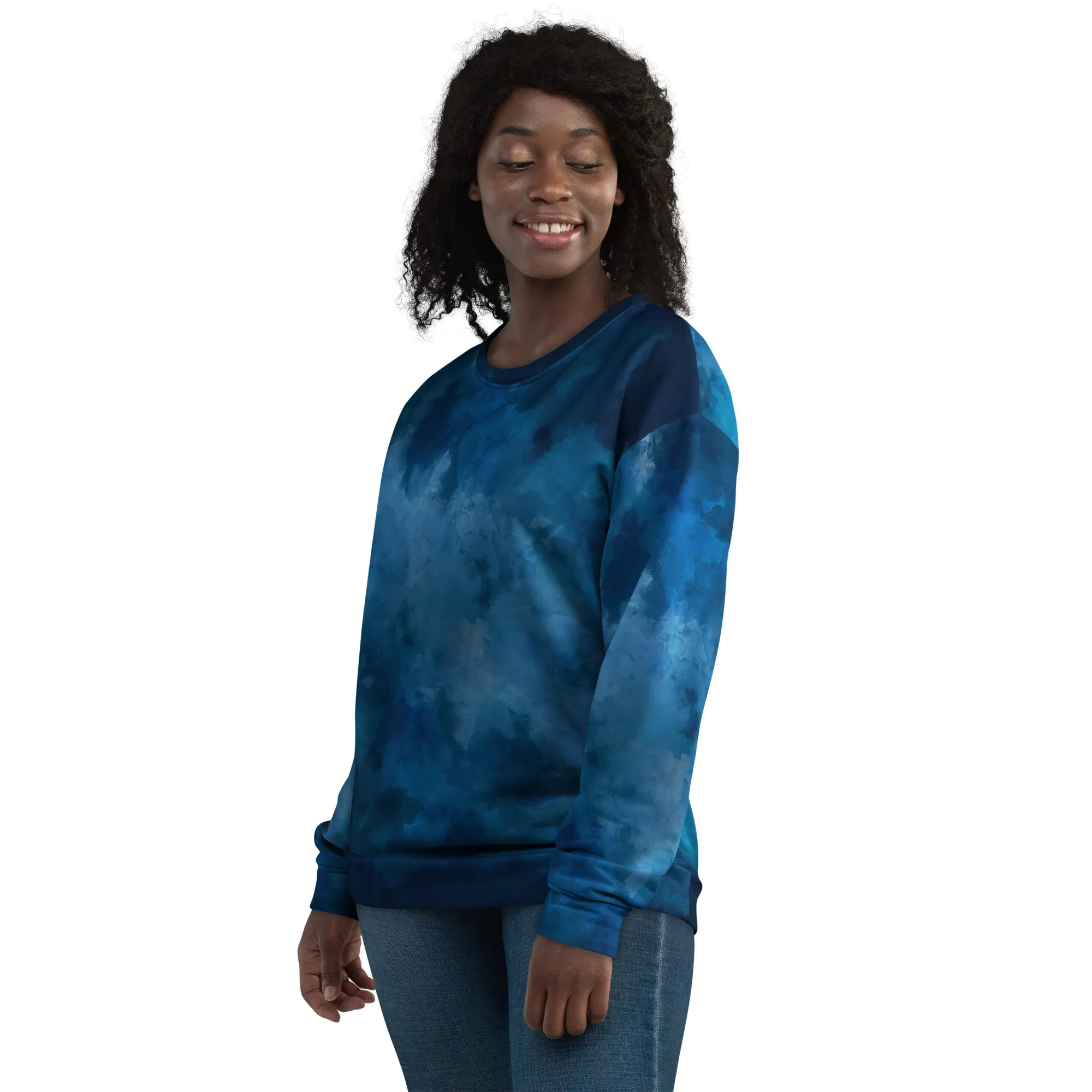 Sweat-Shirt Unisexe Bleu Délavé