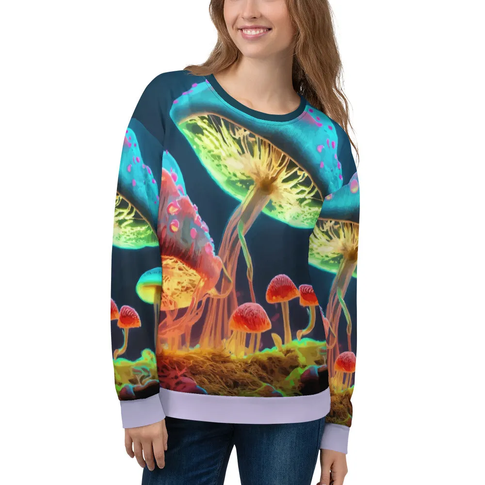 Sweat-Shirt Unisexe Champignons Luminescents