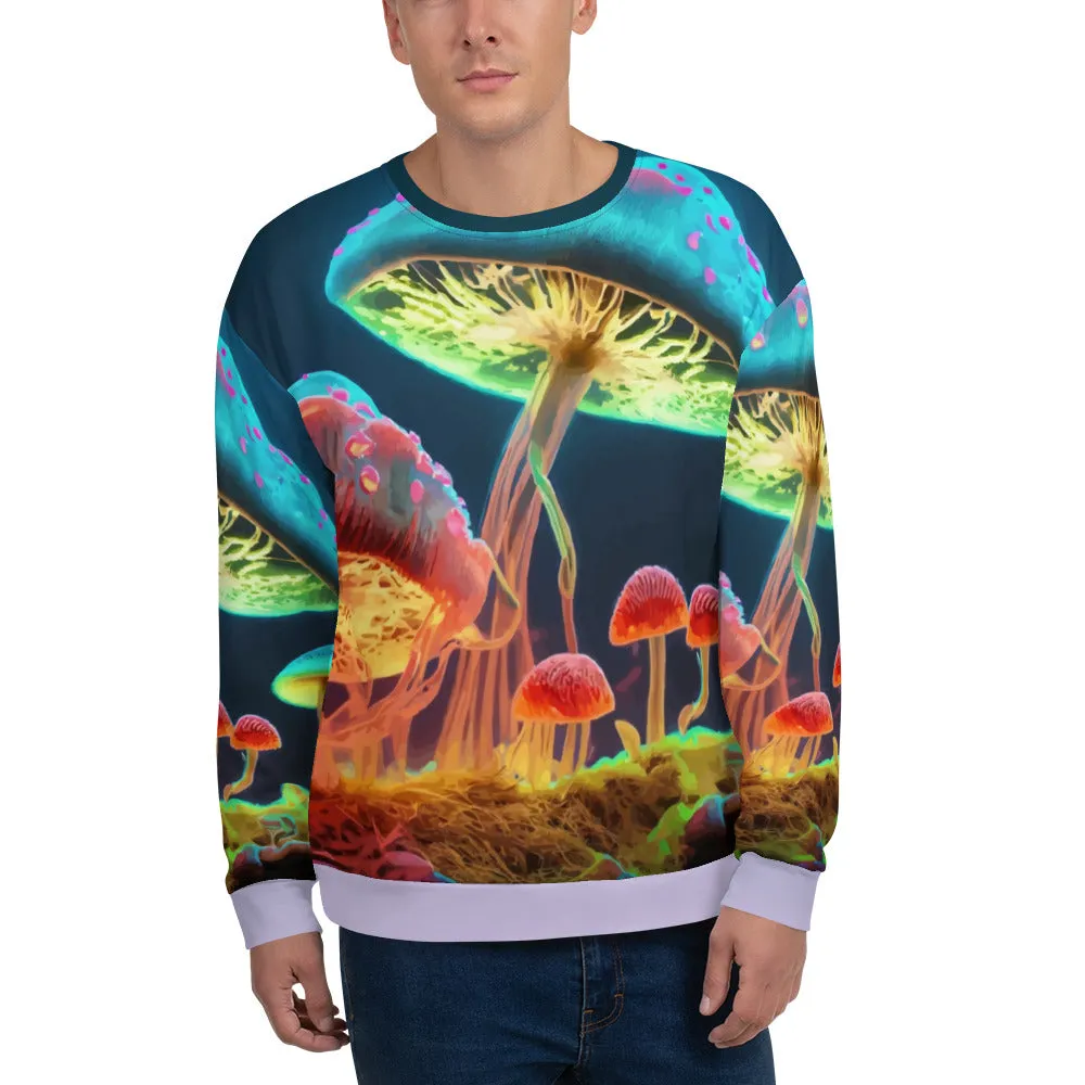 Sweat-Shirt Unisexe Champignons Luminescents