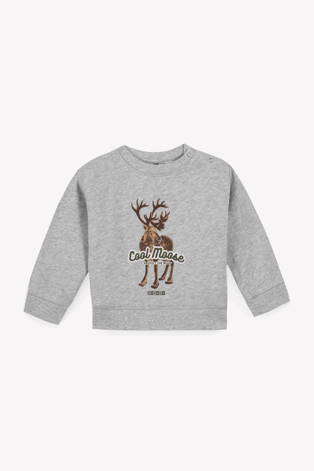 Sweat - Smily gris chiné illustration renne