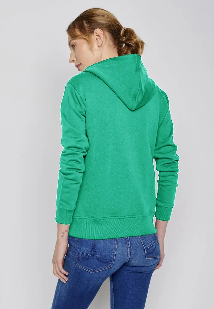 Sweat vert avec perroquet de mer Taille L