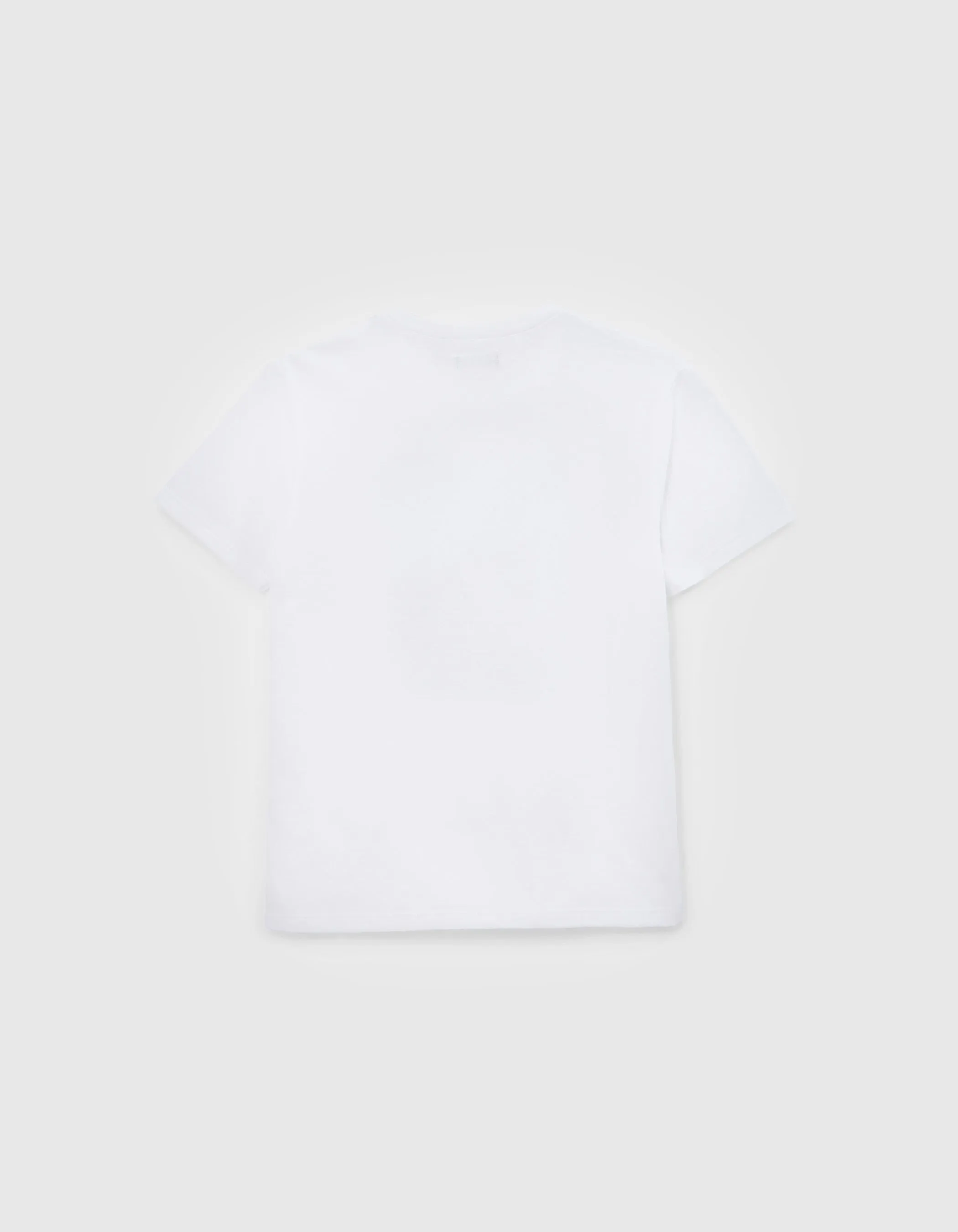 T-shirt blanc coton bio visuel Deauville garçon