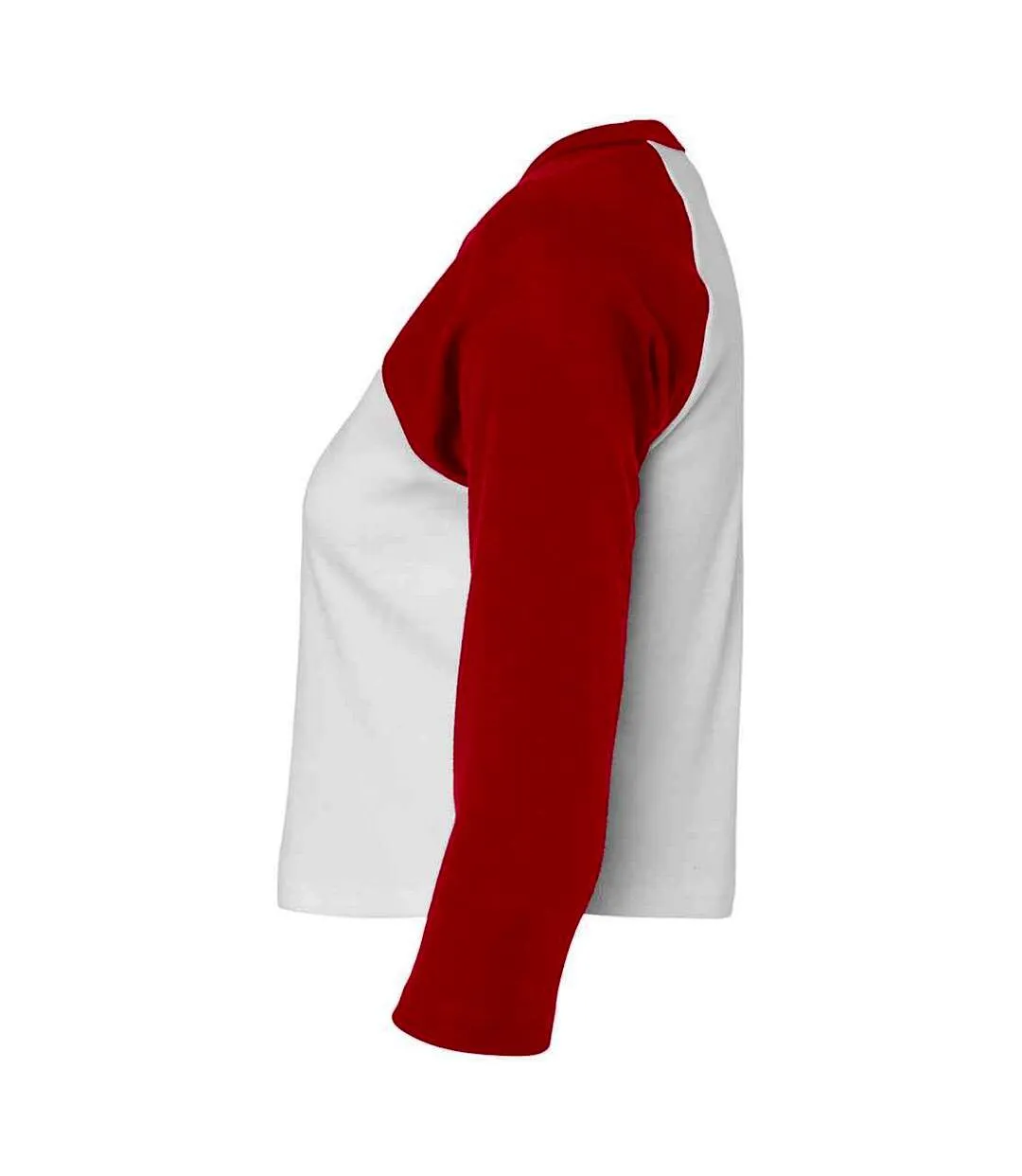 T-shirt court femme blanc / rouge Bella + Canvas