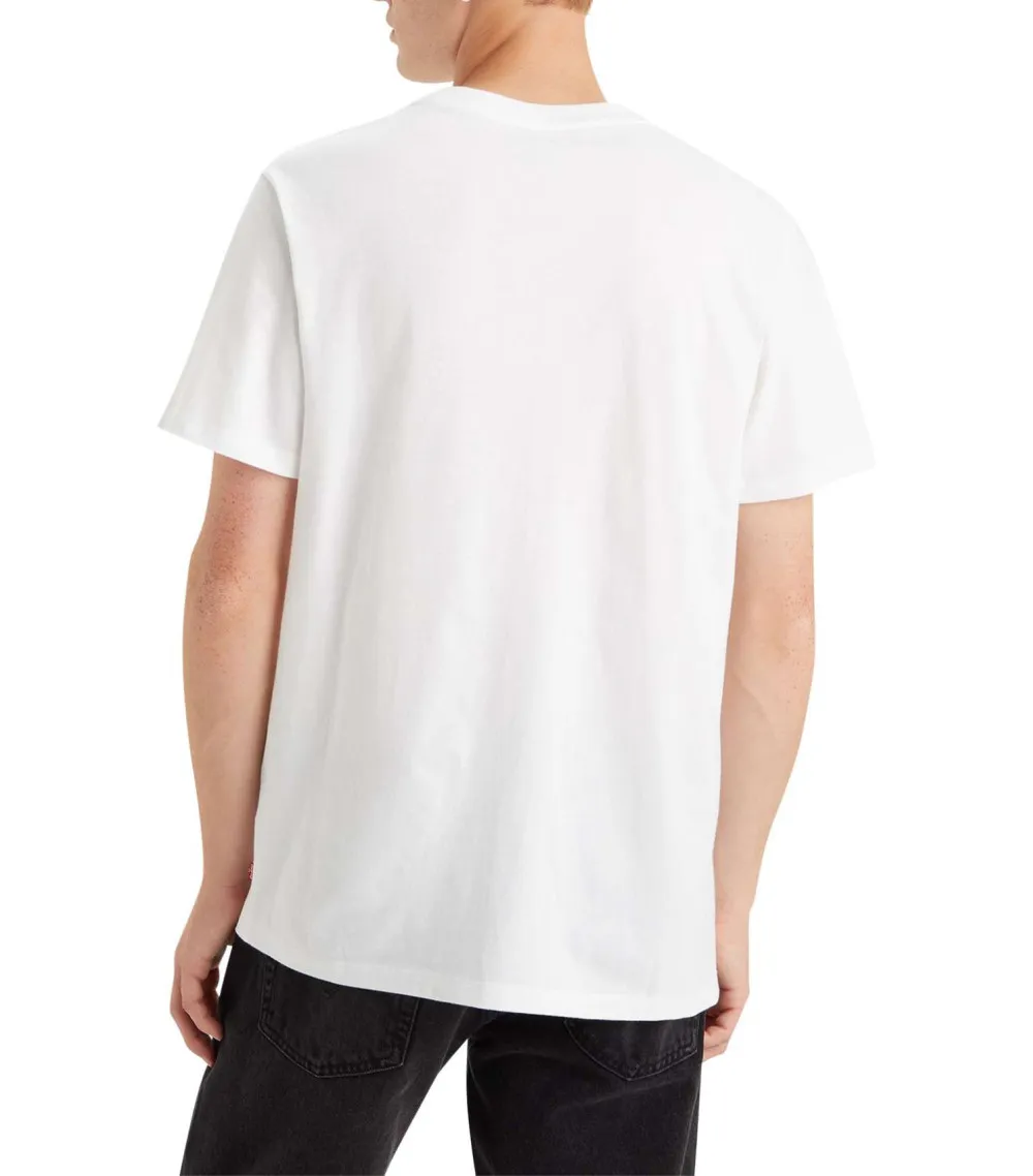 T-shirt droit à col rond Levi's® en coton blanc