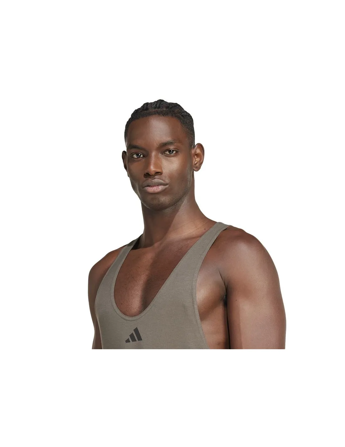 T-shirt Fitness adidas Homme by Workout Stringer Olive Green