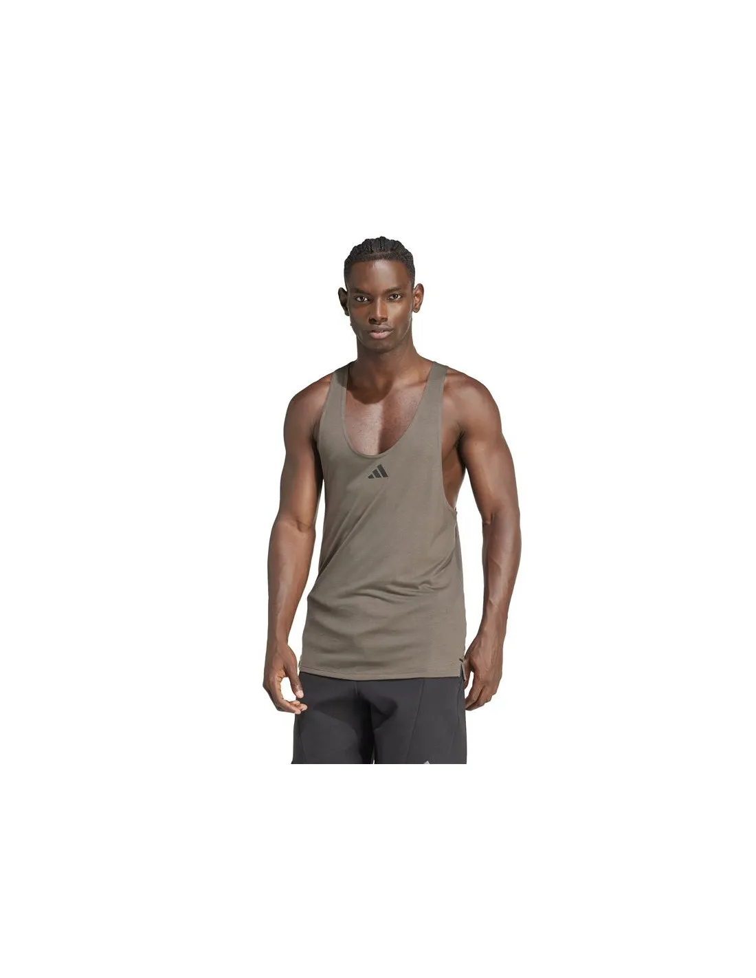 T-shirt Fitness adidas Homme by Workout Stringer Olive Green