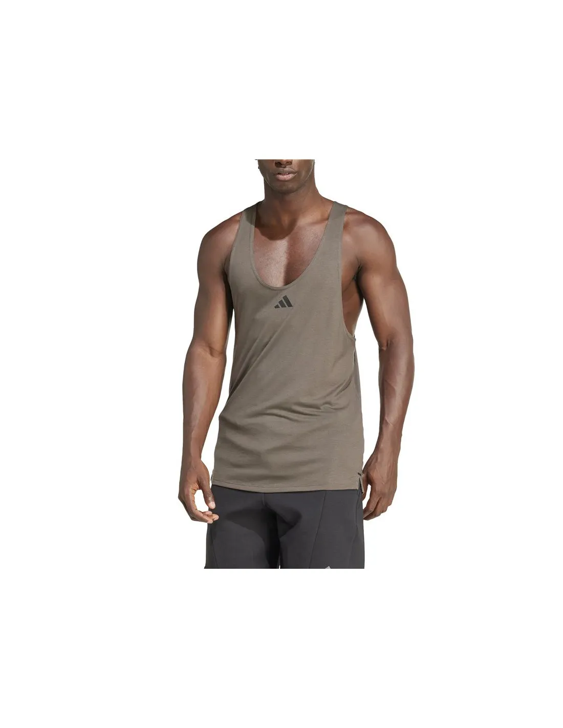 T-shirt Fitness adidas Homme by Workout Stringer Olive Green