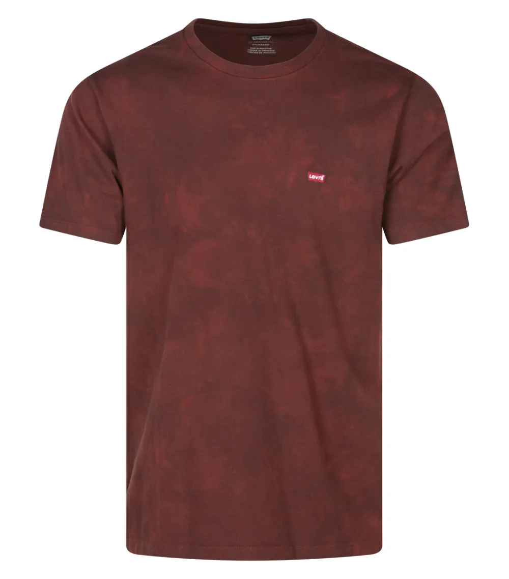 T-shirt Levi's® avec manches courtes et col rond  bordeaux