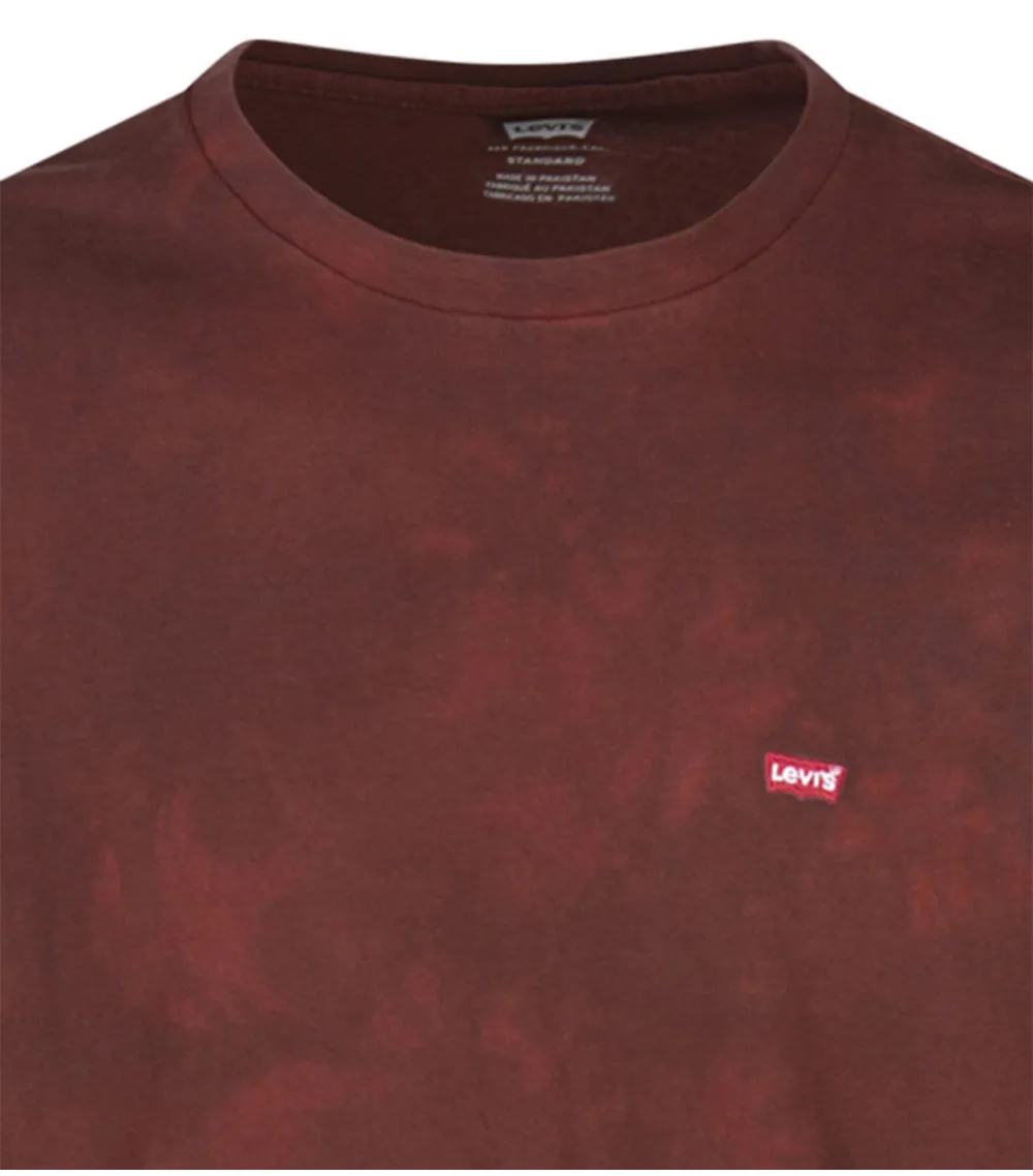 T-shirt Levi's® avec manches courtes et col rond  bordeaux