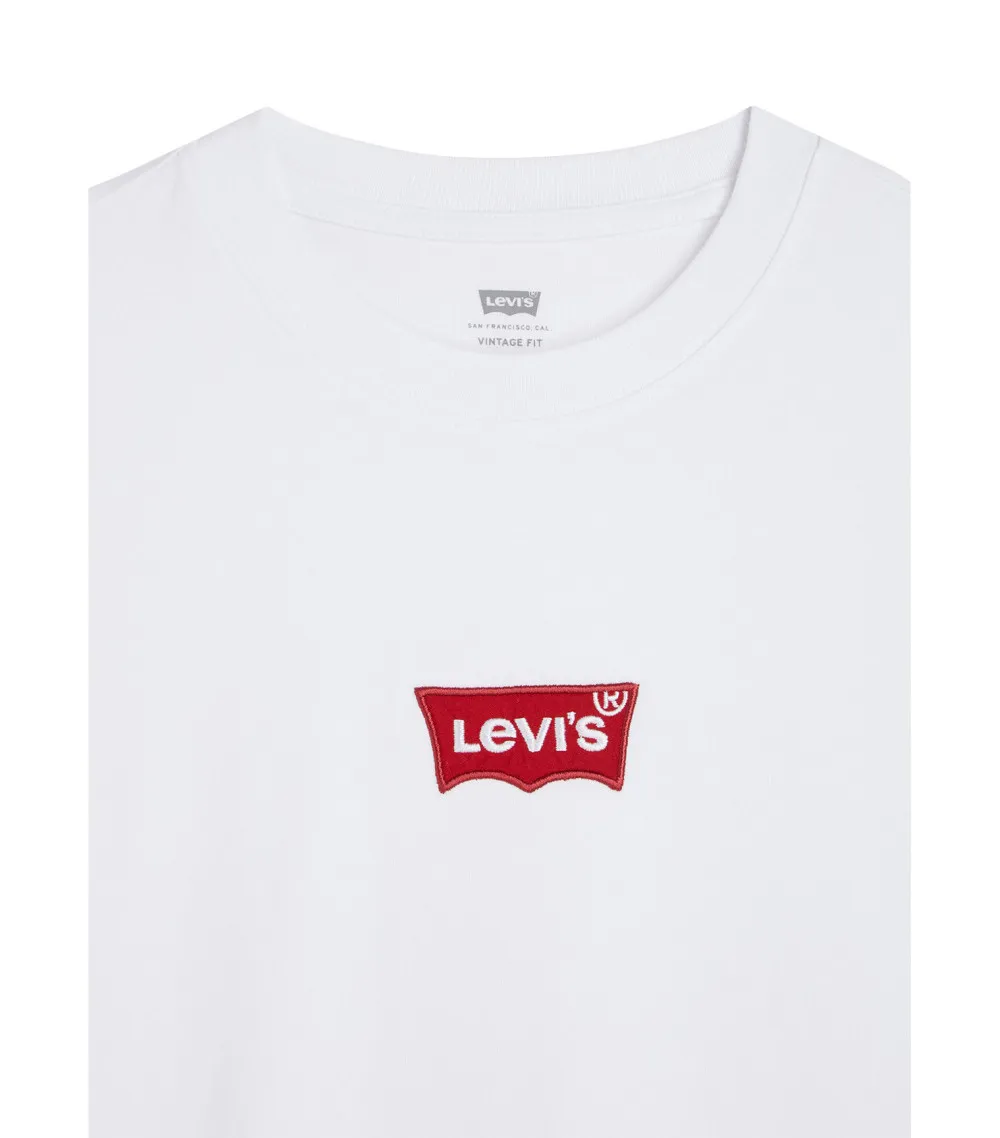 T-shirt Levi's® coton avec manches courtes et col rond blanc