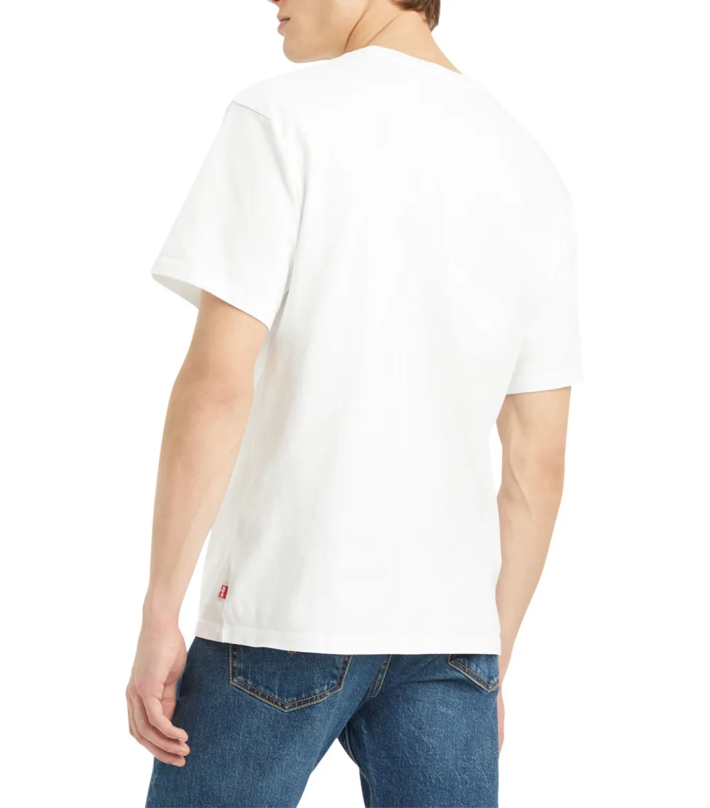 T-shirt Levi's® coton avec manches courtes et col rond blanc