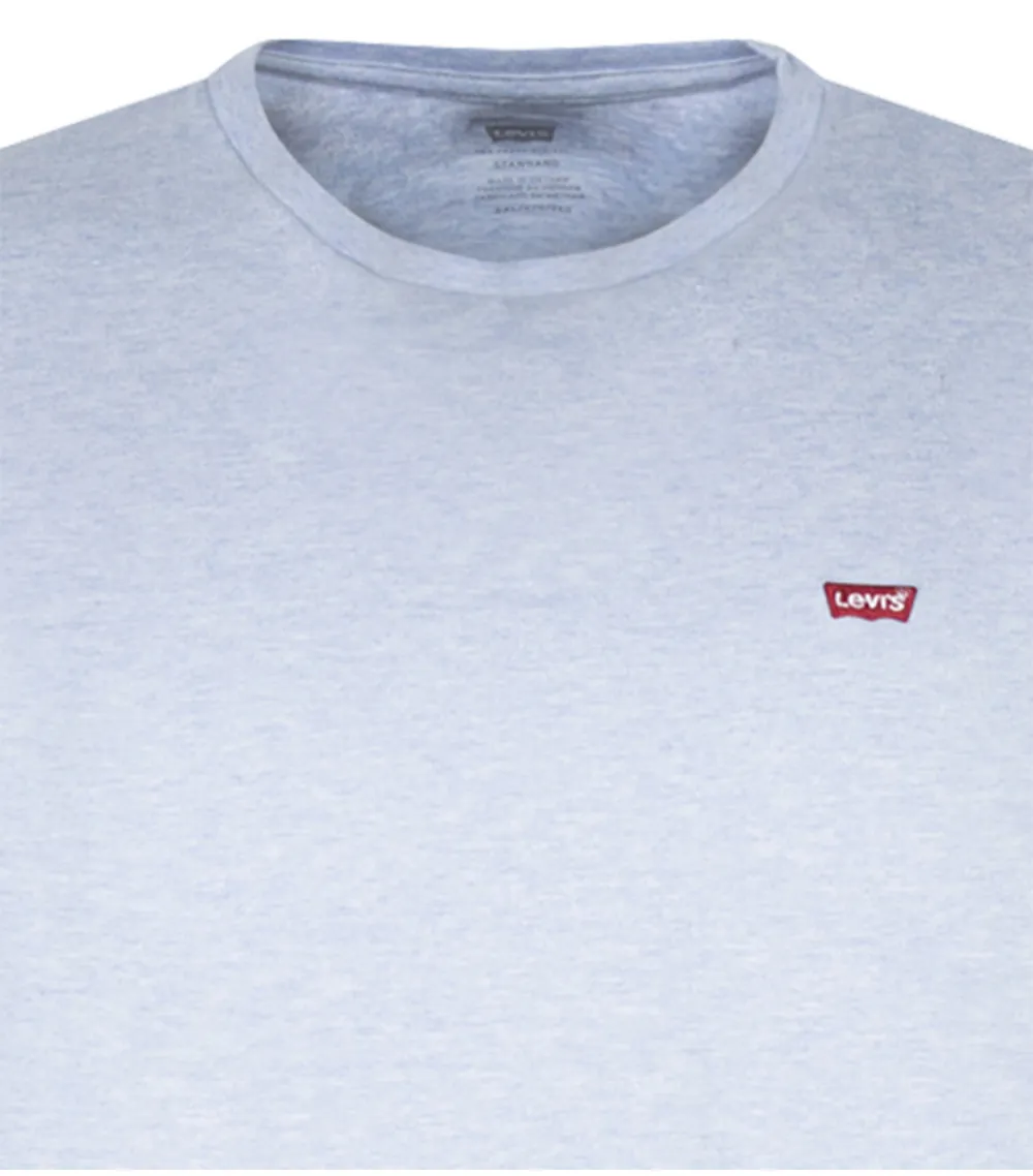 T-shirt Levi's® coton avec manches courtes et col rond  indigo chiné