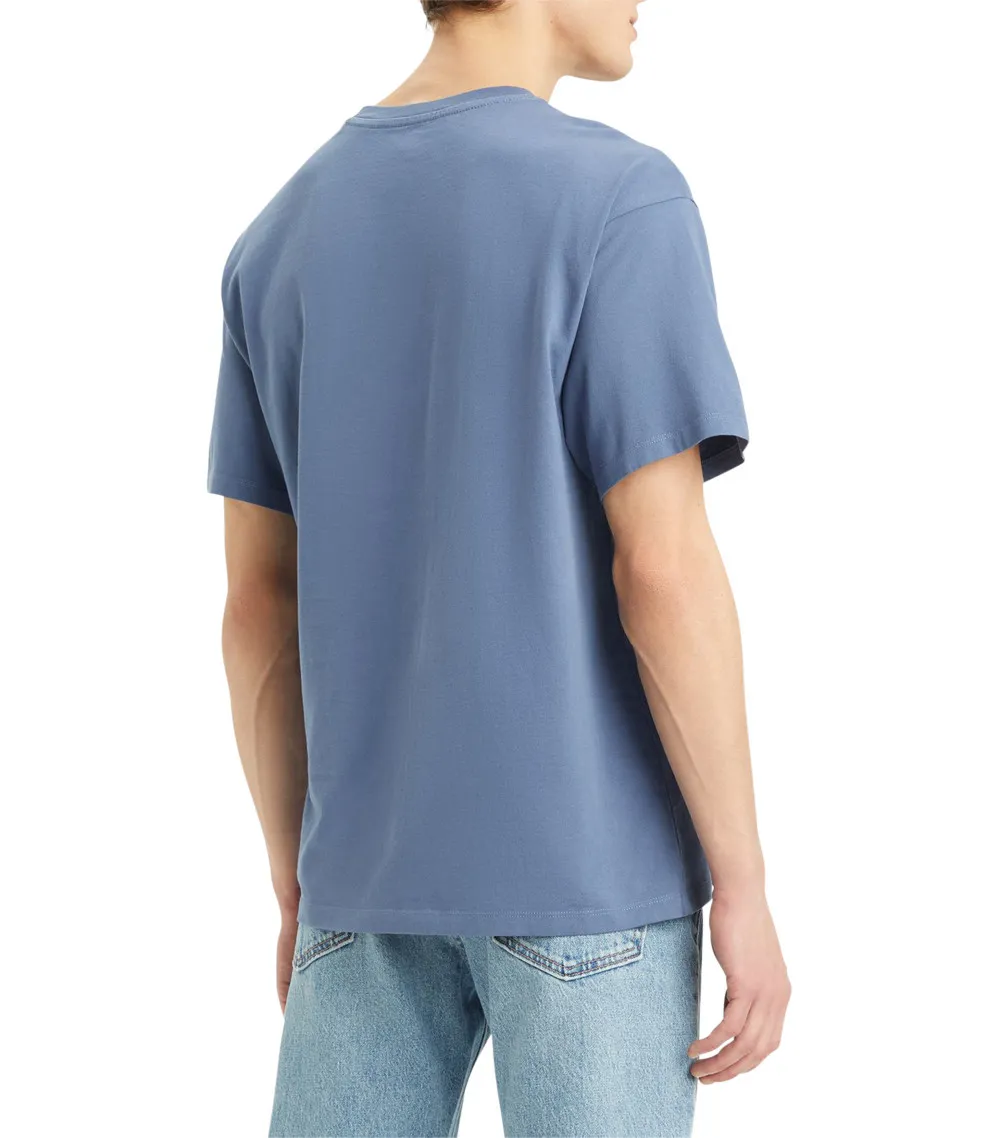 T-shirt Levi's® coton avec manches courtes et col rond marine