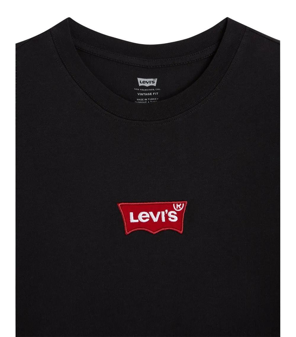 T-shirt Levi's® coton avec manches courtes et col rond noir