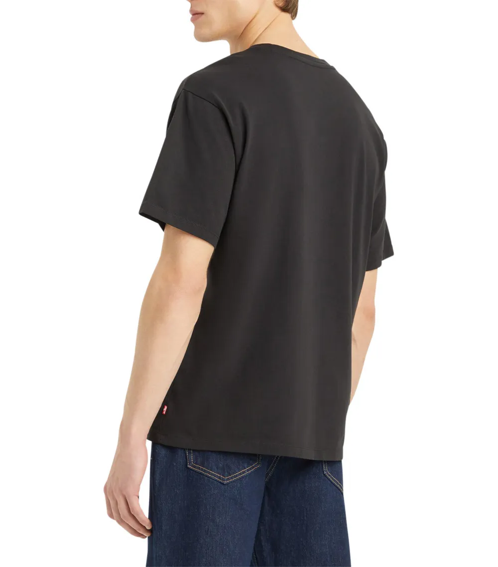 T-shirt Levi's® coton avec manches courtes et col rond noir