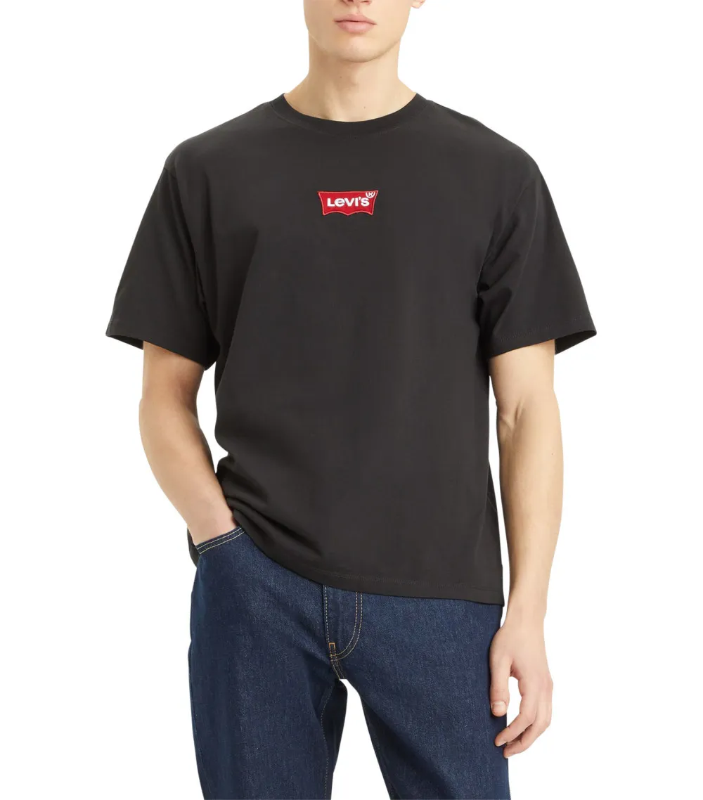 T-shirt Levi's® coton avec manches courtes et col rond noir