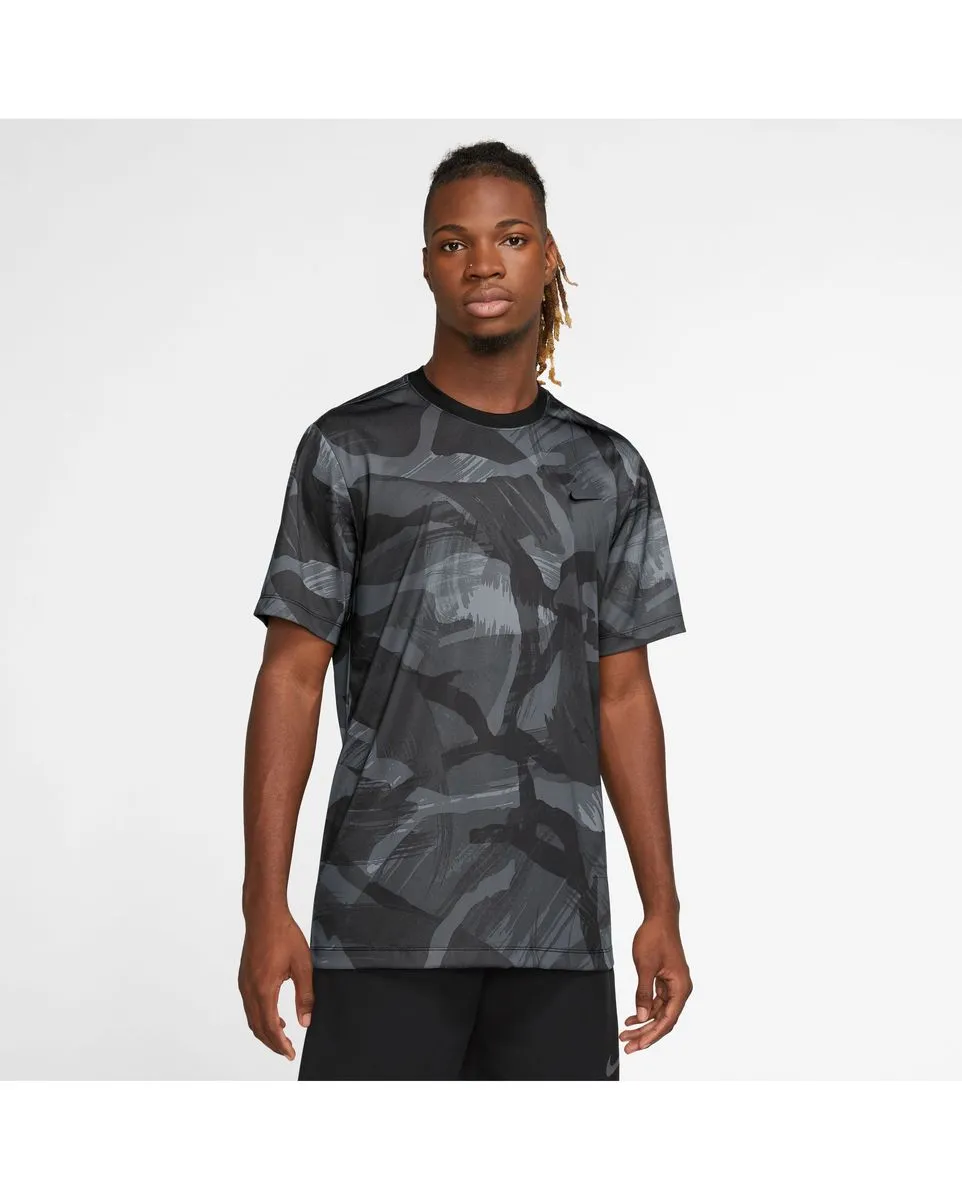 T-shirt manches courtes Homme M NK DF TEE RLGD CAMO AOP Noir