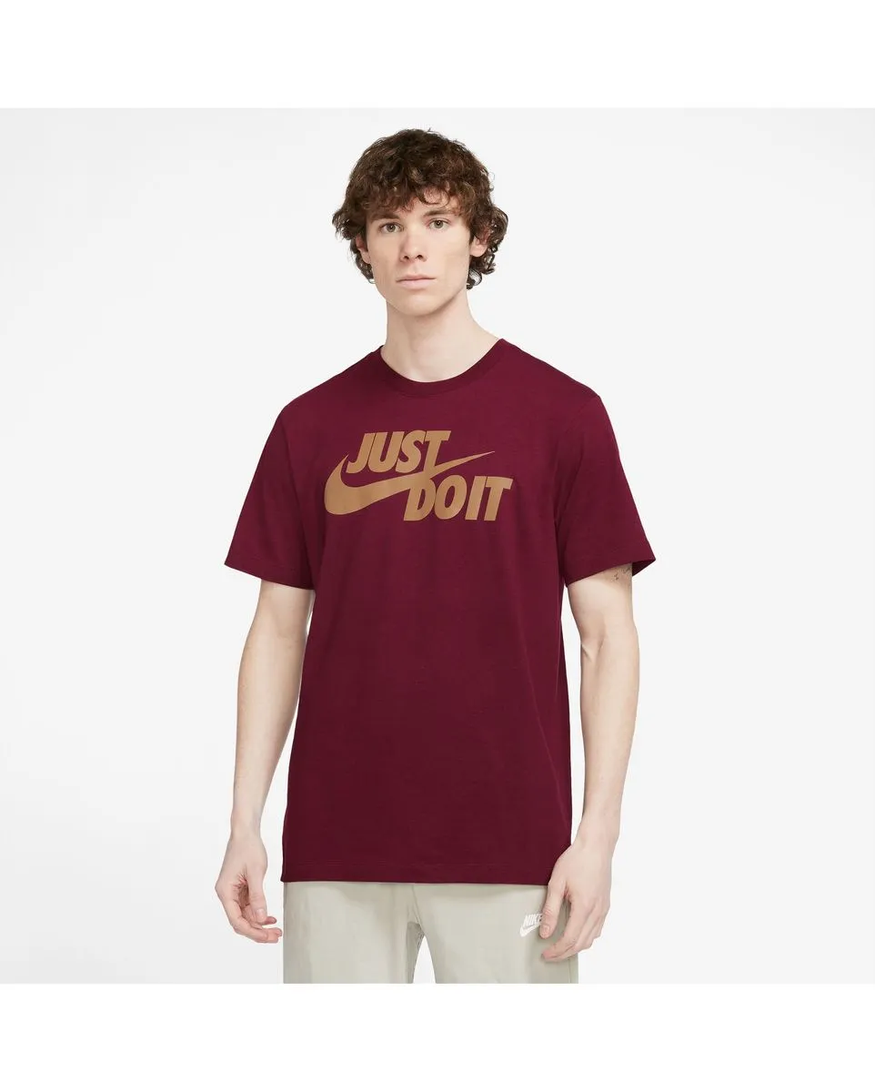 T-shirt manches courtes Homme M NSW TEE JUST DO IT SWOOSH Bordeaux