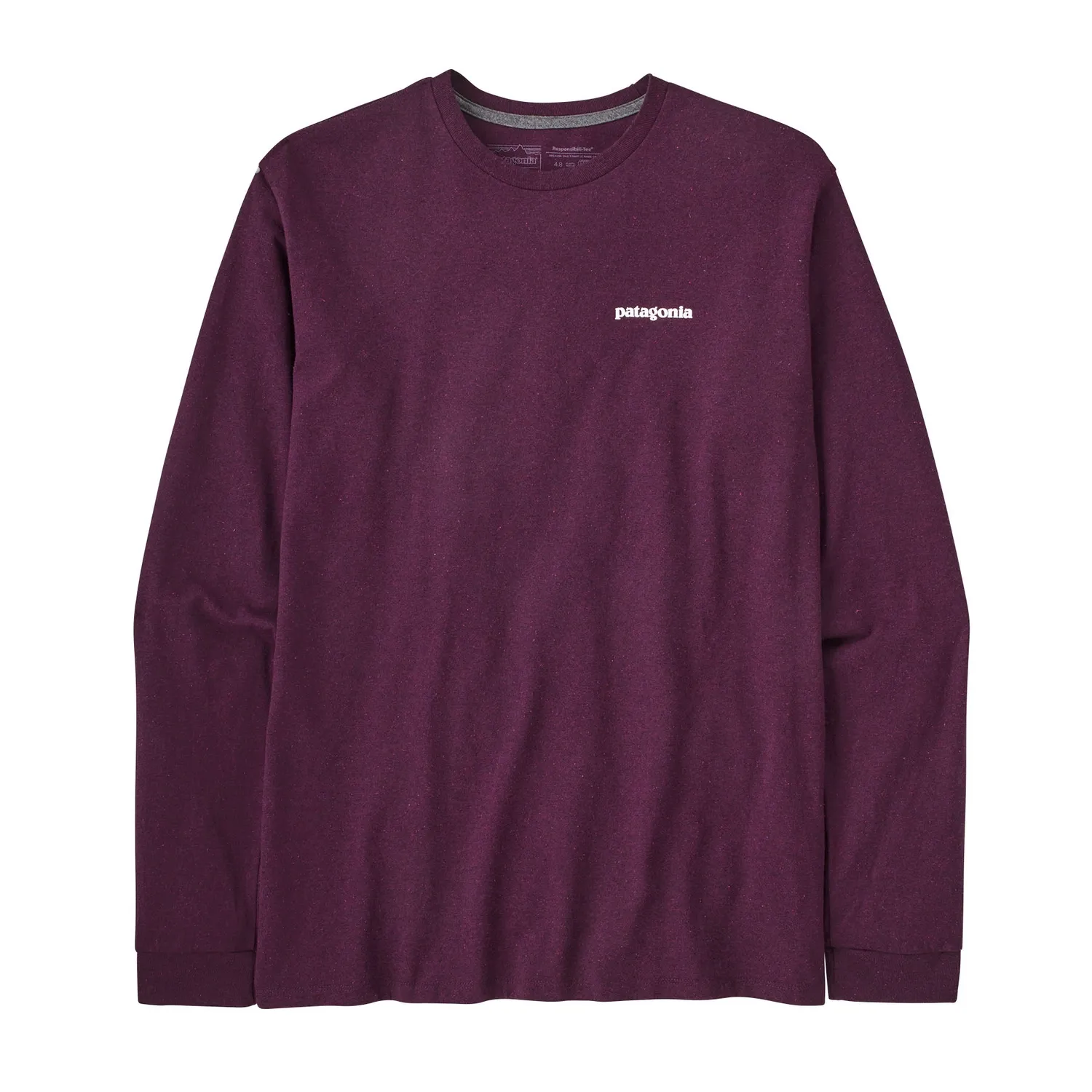 T-shirt Manches Longues Patagonia Homme P-6 Logo Responsibili-Tee Night Plum