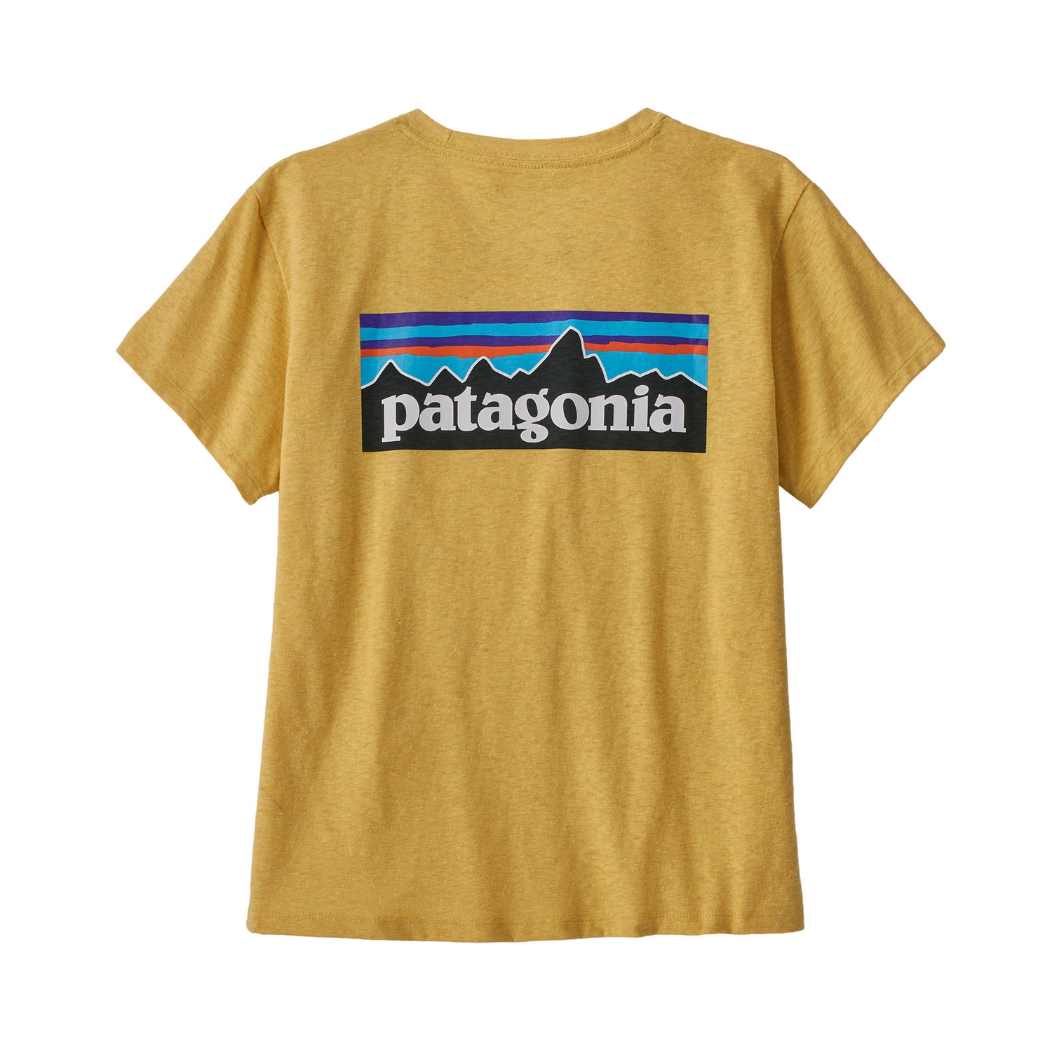 T-Shirt Patagonia Femme P6 Logo Responsibili Tee Surfboard Yellow