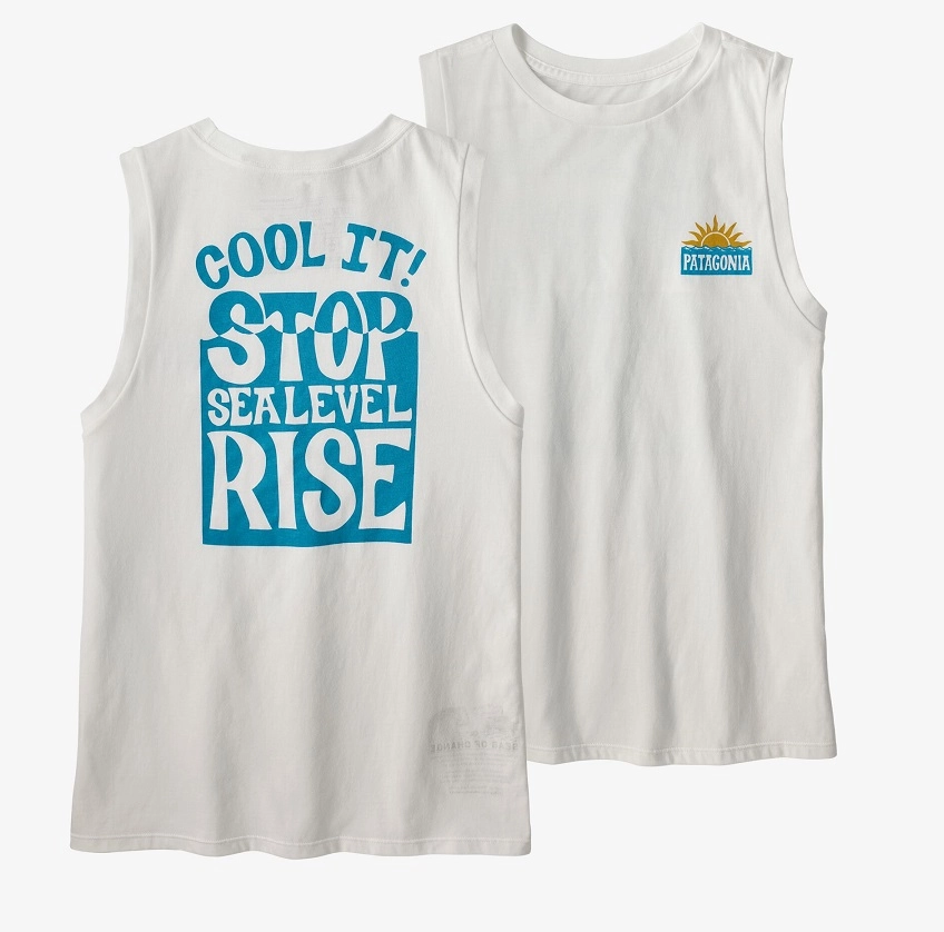 T-shirt Patagonia Femme Stop the Rise Organic Muscle Tee White