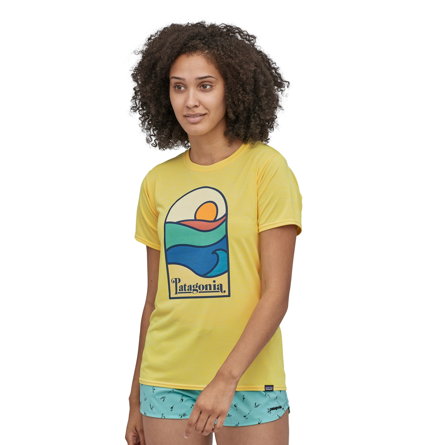 T-Shirt Patagonia Femmes Cap Cool Daily Graphic Shirt Sunset Sets Pineapple