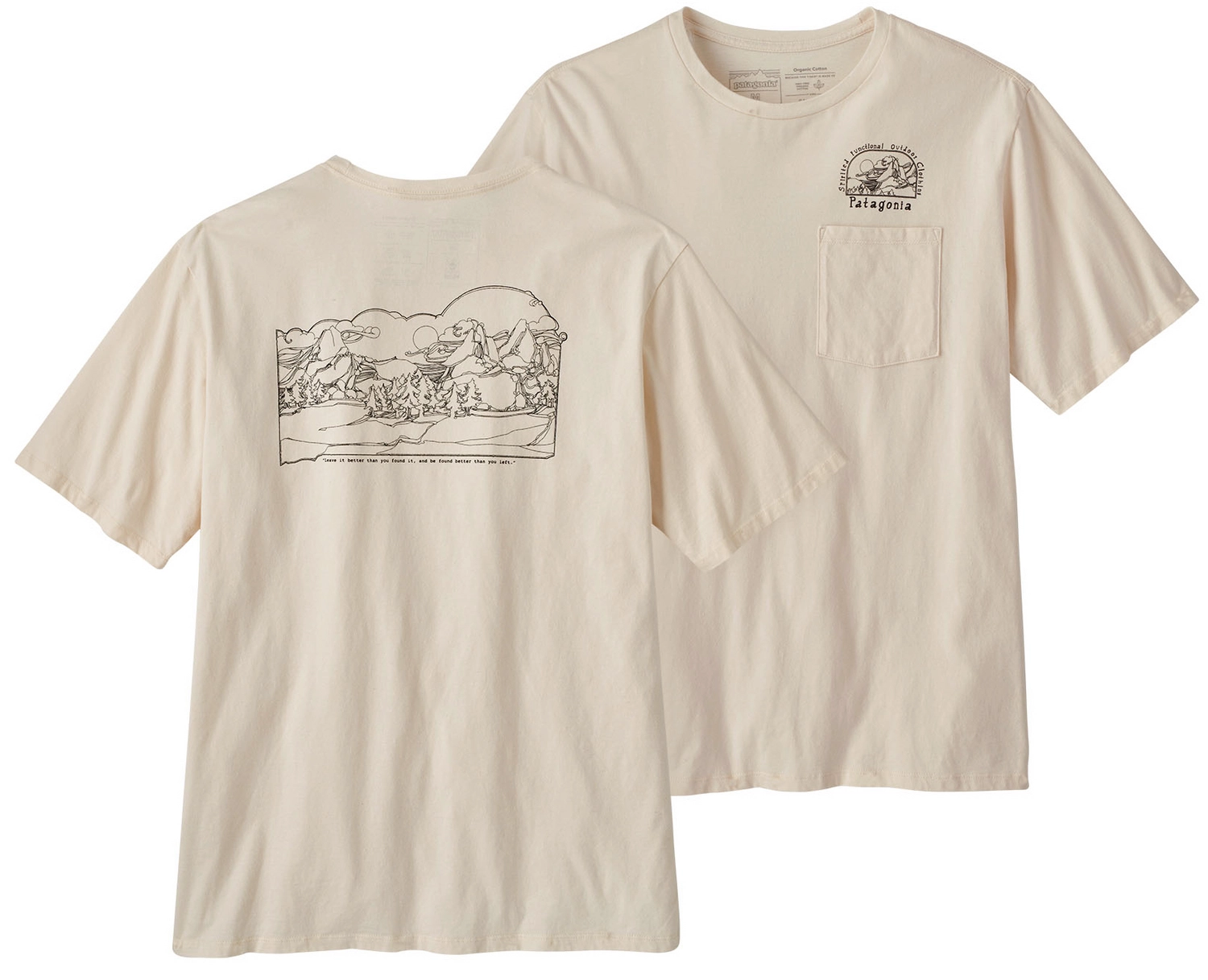 T-Shirt Patagonia Homme Lost And Found Organic Pocket Undyed Natural