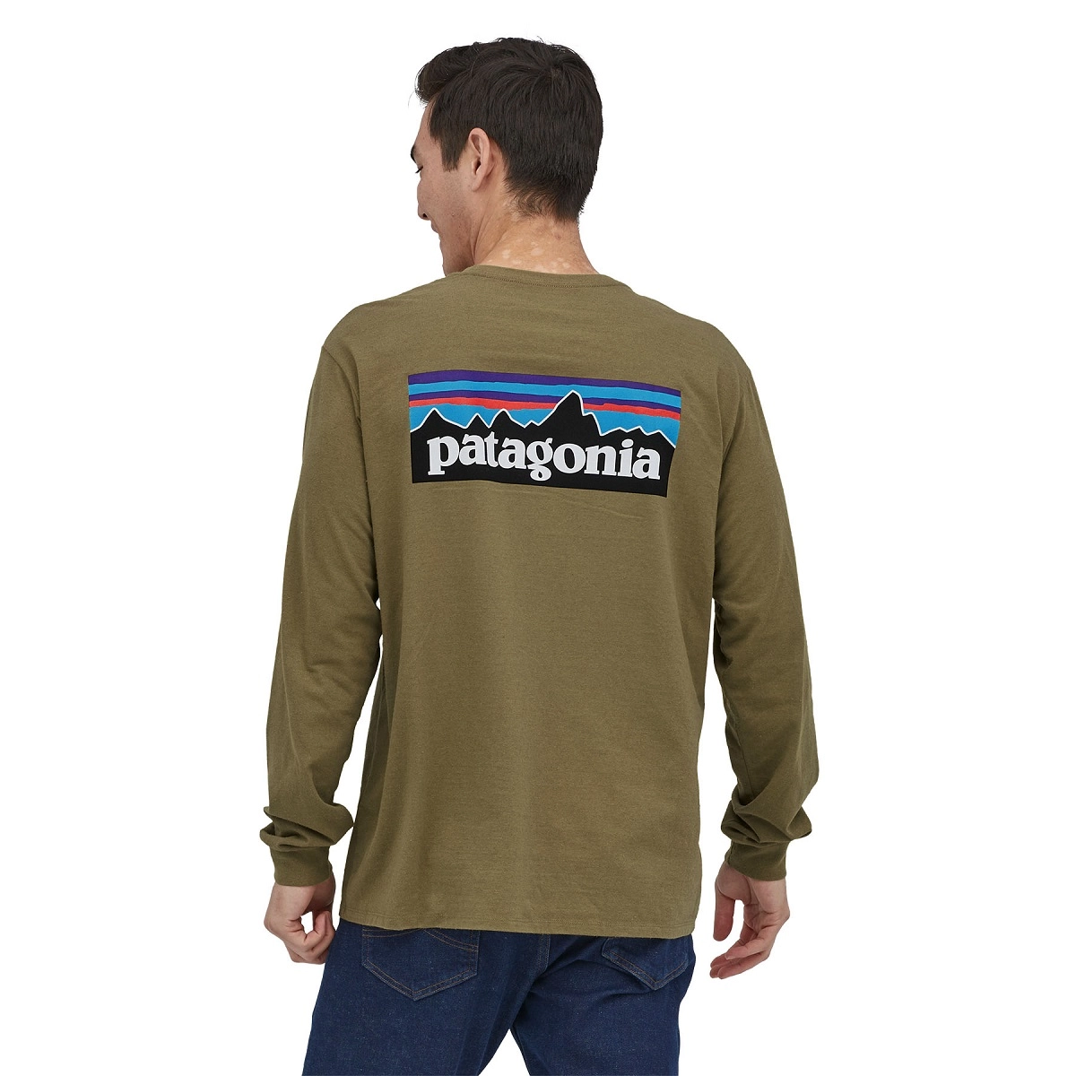 T-Shirt Patagonia Homme L/S P6 Logo Responsibili-Tee Moray Khaki