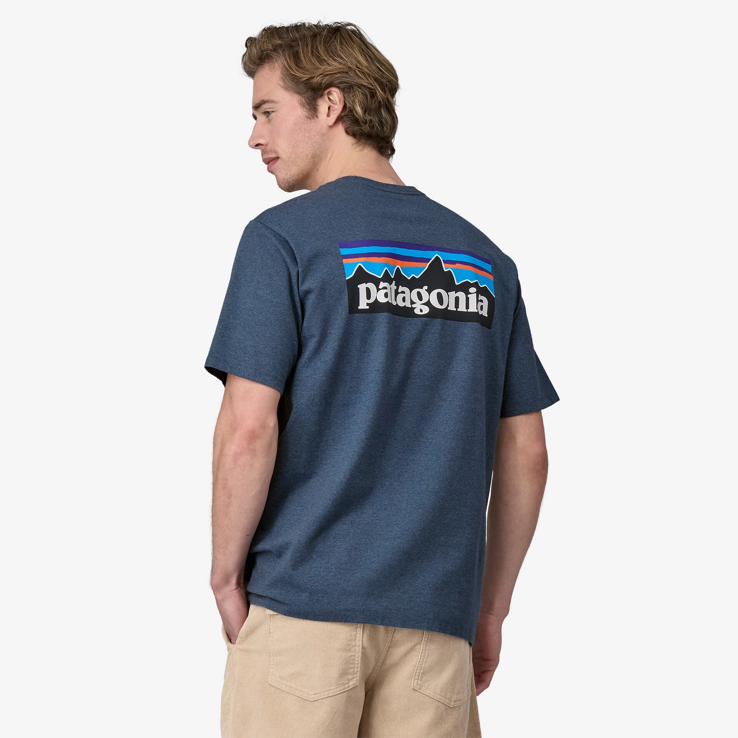 T Shirt Patagonia Homme P6 Logo Responsibili Tee Utility Blue