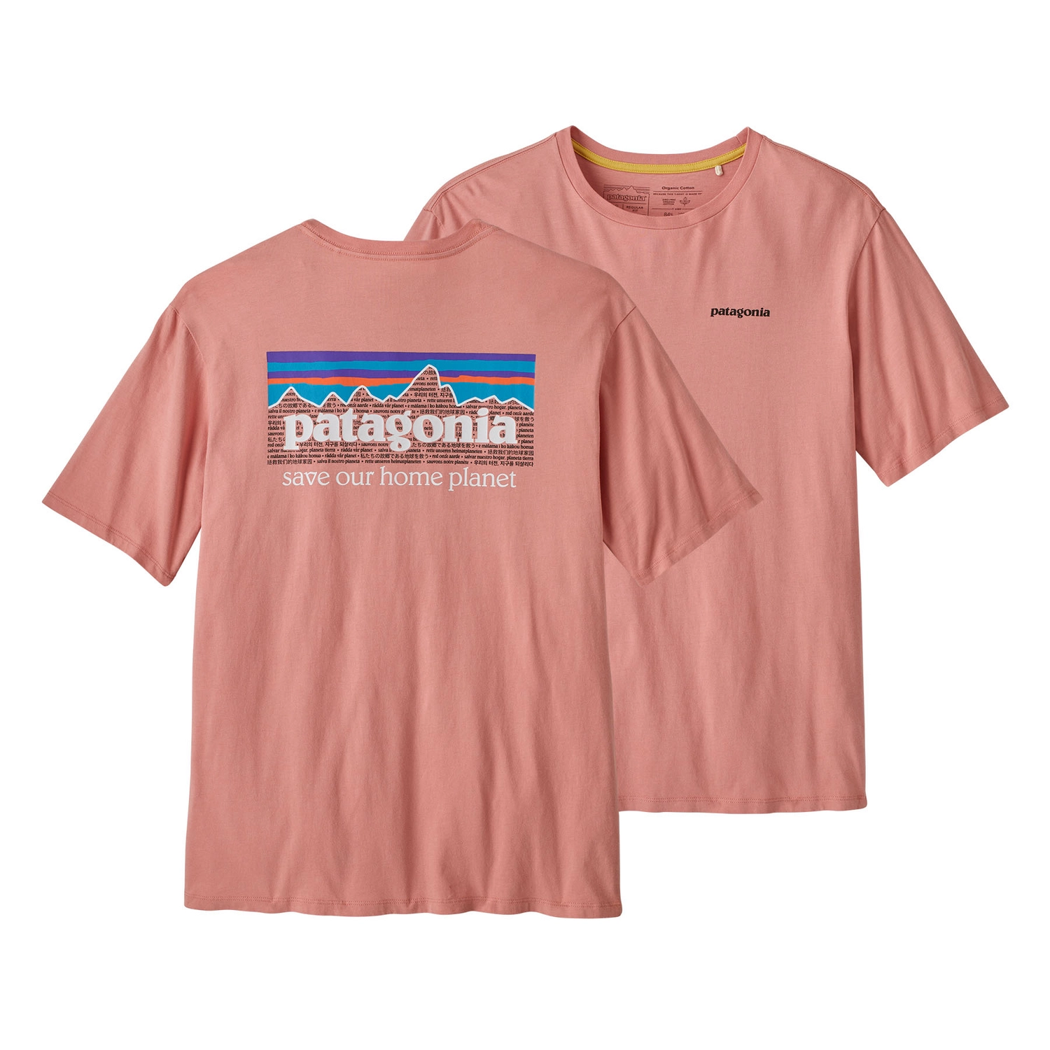 T-Shirt Patagonia Homme P6 Mission Organic Sunfade Pink