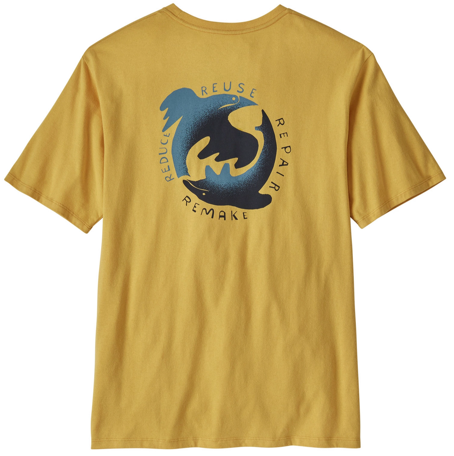 T-Shirt Patagonia Homme Tee Cycle Soaring Sea Surfboard Yellow