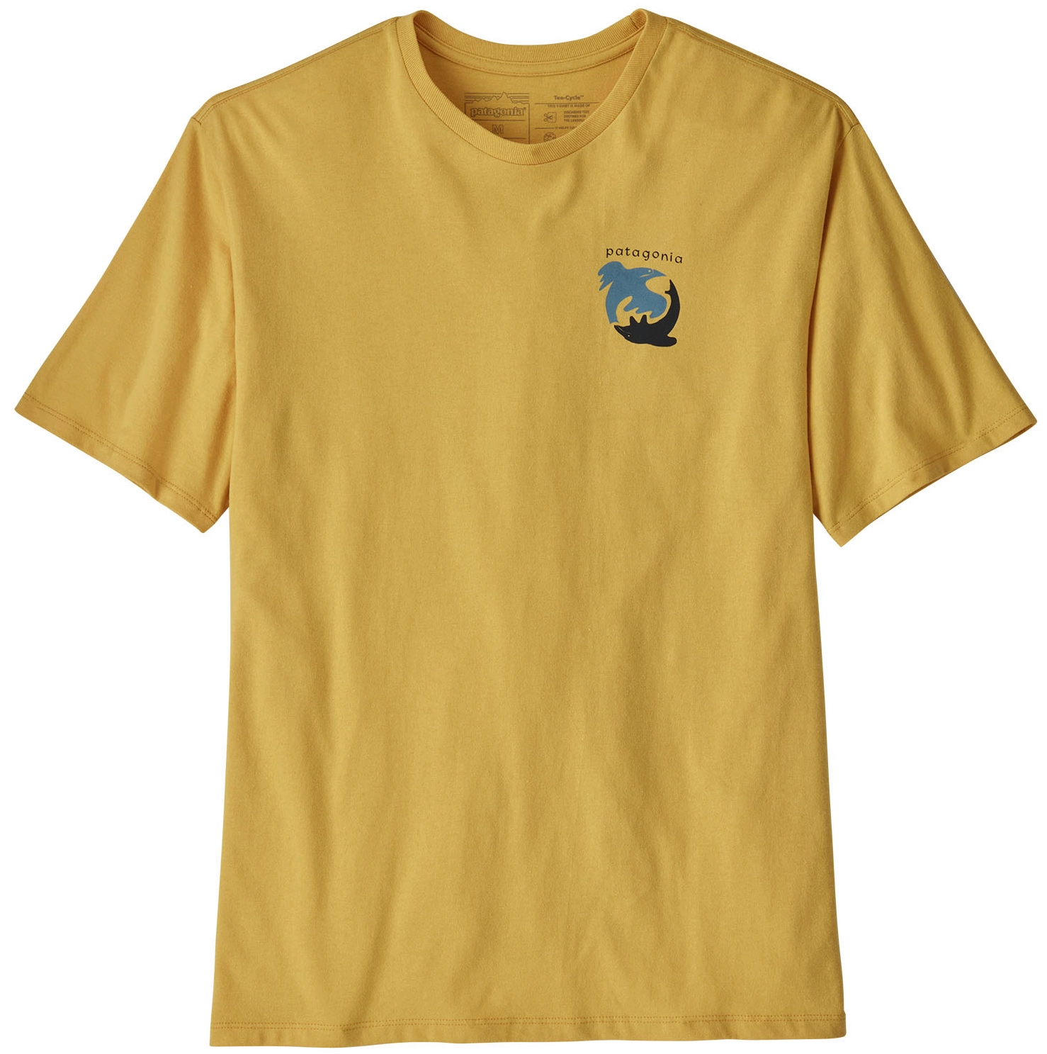 T-Shirt Patagonia Homme Tee Cycle Soaring Sea Surfboard Yellow