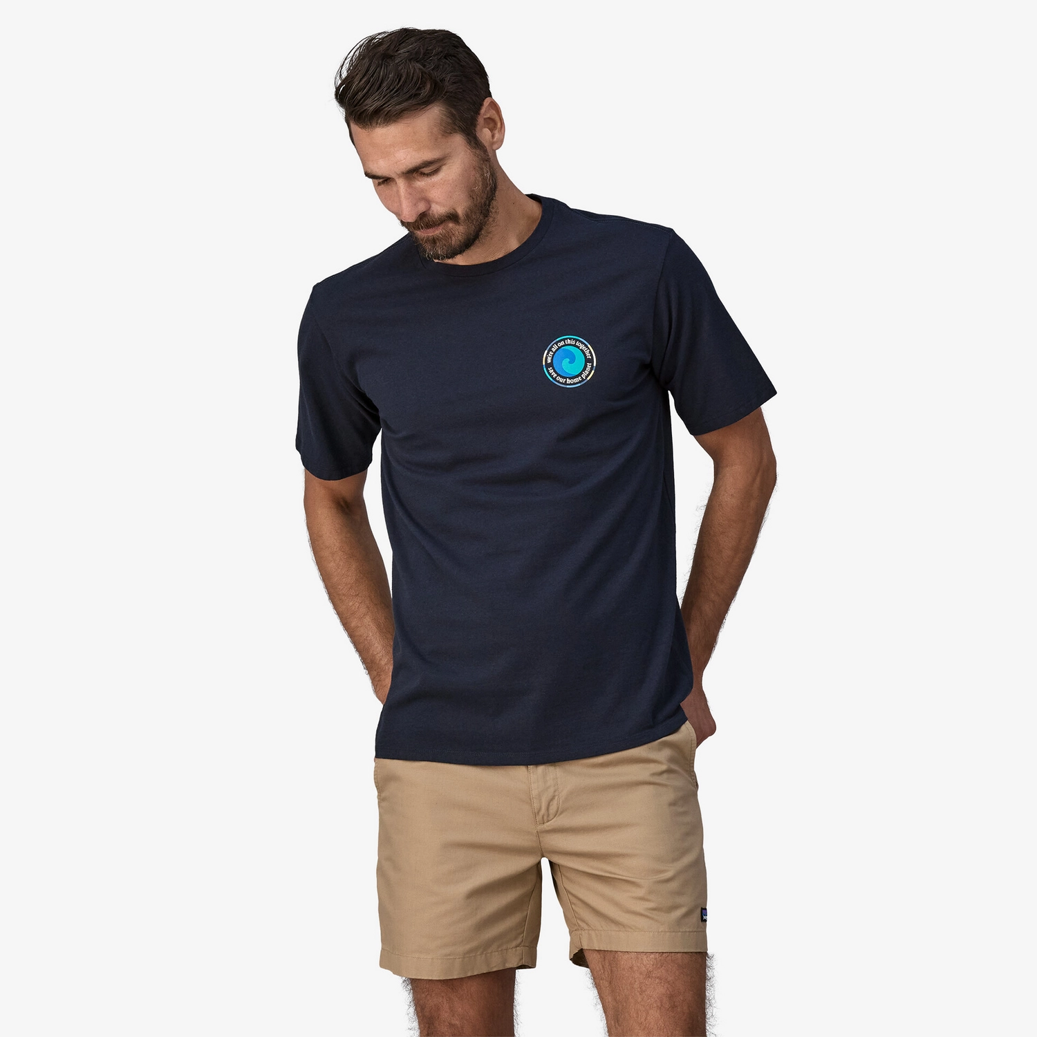 T Shirt Patagonia Homme Unity Fitz Responsibili Tee New Navy