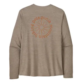 T-Shirt Patagonia M’s Capilene Cool Daily Graphic Lands LS Spoke Stencil: Seabird Grey X-Dye