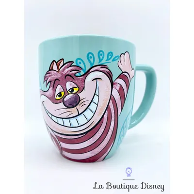 Tasse Chat Cheshire Alice au pays des merveilles Disney Parks mug Cat rose rayures