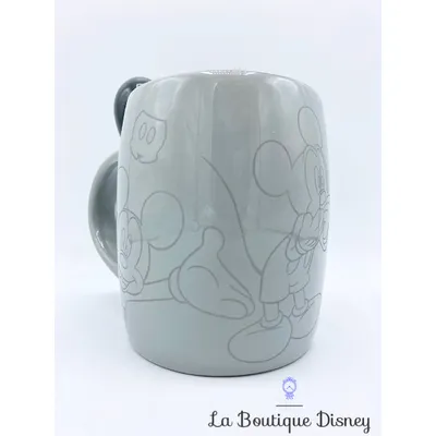 Tasse Mickey Mouse cuillère Disneyland Paris mug Disney gris