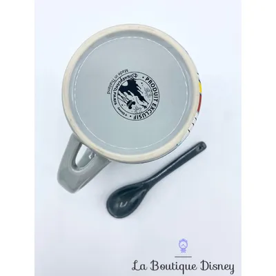 Tasse Mickey Mouse cuillère Disneyland Paris mug Disney gris